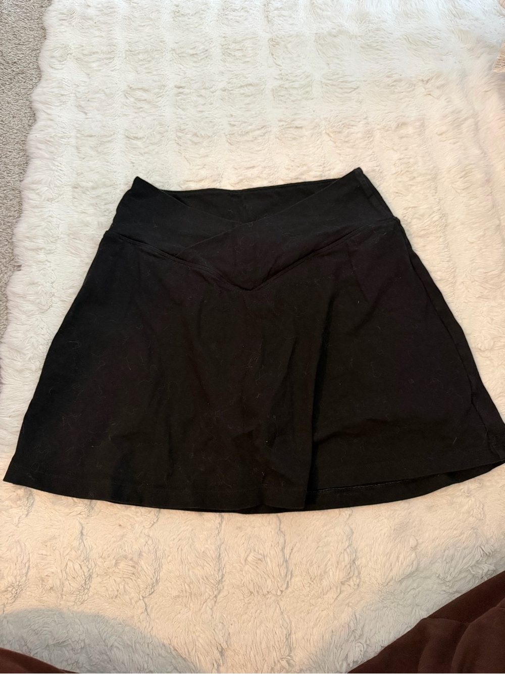 PINK Victoria's Secret Black V-Waist Circle Skater Skirt